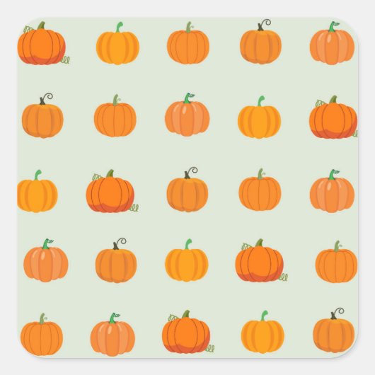 Pumpkin Patch Quadratischer Aufkleber (Vorderseite)