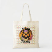 Pumpkin Patch Quilt Halloween Personalize Name Tragetasche (Vorne)