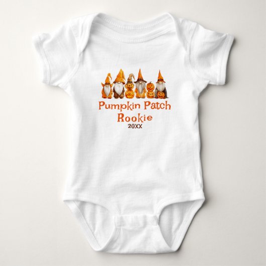 Pumpkin Patch Rookie Gnomes Baby Strampler (Vorderseite)