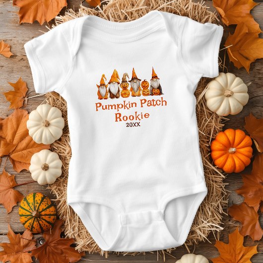 Pumpkin Patch Rookie Gnomes Baby Strampler