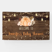 Pumpkin Patch Rustic String Lights Baby Dusche Banner (Horizontal)