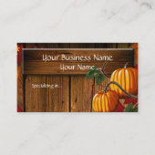Pumpkin Patch Rustic Visitenkarte (Vorderseite)