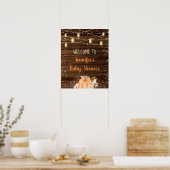 Pumpkin Patch Rustikale String Lights Baby Willkom Poster (Küche)