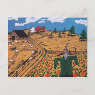 Pumpkin Patch Scarecrow Postkarte