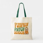 Pumpkin Patch Season Golden Retriever Fall Shirt Tragetasche (Rückseite)