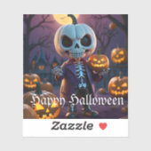 Pumpkin Patch Skeleton Companion Aufkleber (Blatt)