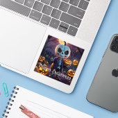 Pumpkin Patch Skeleton Companion Aufkleber (Laptop mit iPhone)