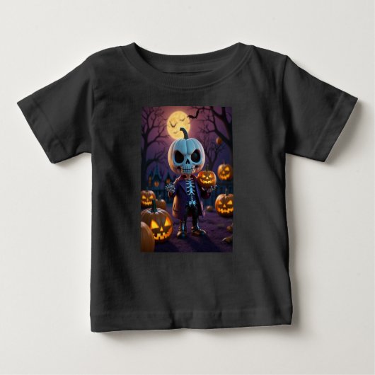 Pumpkin Patch Skeleton Companion Baby T-shirt (Vorderseite)
