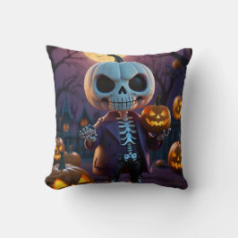 Pumpkin Patch Skeleton Companion Kissen