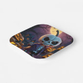 Pumpkin Patch Skeleton Companion Pappteller (Gewinkelt)