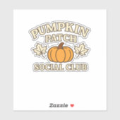 Pumpkin Patch Social Club � Cozy Autumn Aesthetic Aufkleber (Blatt)