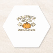 Pumpkin Patch Social Club � Cozy Autumn Aesthetic Untersetzer (Vorderseite)