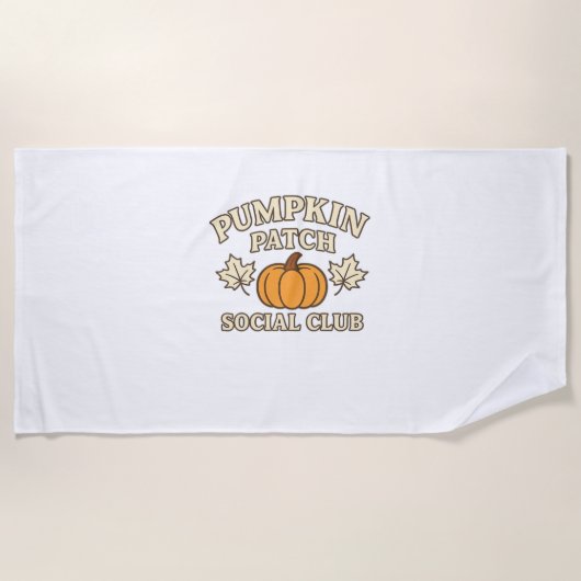 Pumpkin Patch Social Club - Gemütliche Herbstästhe Strandtuch (Vorderseite)