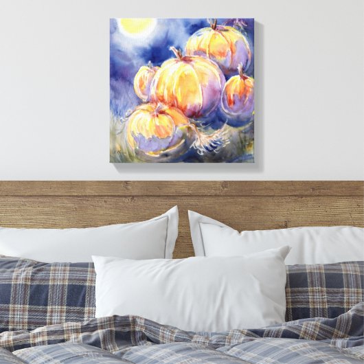 "Pumpkin Patch" - Stretchierte Canvas drucken Leinwanddruck (Insitu (Schlafzimmer))