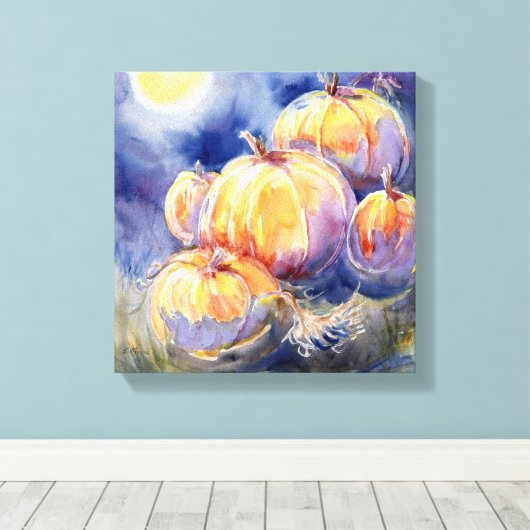 "Pumpkin Patch" - Stretchierte Canvas drucken Leinwanddruck (Insitu (Holzboden))