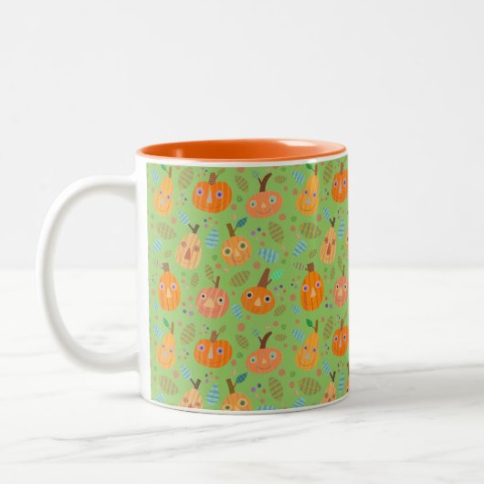 Pumpkin-Patch-Tasse Zweifarbige Tasse (Links)