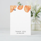 Pumpkin Patch Thank You Card Dankeskarte (Stehend Vorderseite)