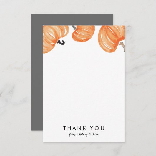 Pumpkin Patch Thank You Card Dankeskarte (Vorne/Hinten)