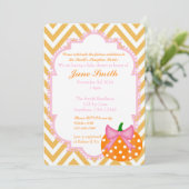 Pumpkin Patch Themed Baby Dusche Einladung (Stehend Vorderseite)