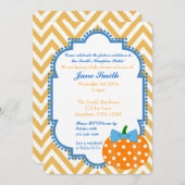 Pumpkin Patch Themed Boy Baby Shower Einladung (Vorne/Hinten)
