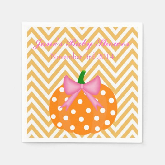 Pumpkin Patch Themed Girl Babydusche Serviette (Vorderseite)