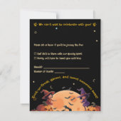 Pumpkin Patch UAWG — Kids Halloween RSVP Karte (Rückseite)