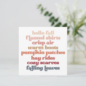 Pumpkin Patch Vibes nur Herbst Herbst Erntedank Einladung (Stehend Vorderseite)