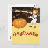 Pumpkin Patch Vintage Postkarte (Vorne/Hinten)