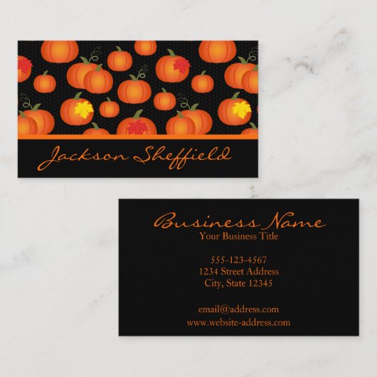 Pumpkin Patch Visitenkarte (Vorne/Hinten)