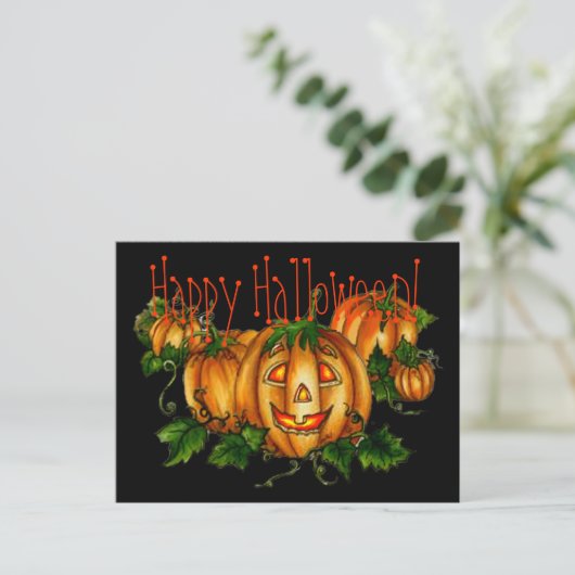 PUMPKIN PATCH VON SHARON SHARPE POSTKARTE (Stehend Vorderseite)
