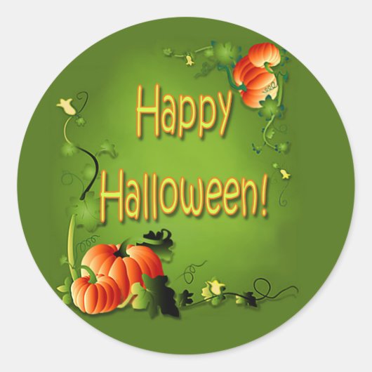 PUMPKIN PATCH VON SHARON SHARPE RUNDER AUFKLEBER (Vorderseite)