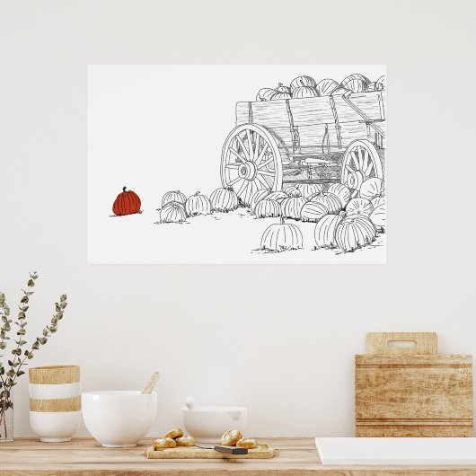 Pumpkin Patch Wagon Poster (Küche)
