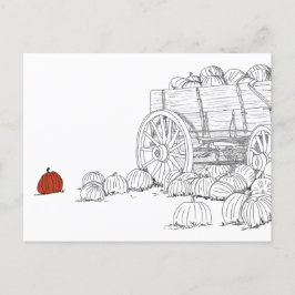 Pumpkin Patch Wagon Postkarte