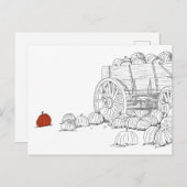 Pumpkin Patch Wagon Postkarte (Vorne/Hinten)