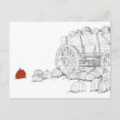 Pumpkin Patch Wagon Postkarte (Vorderseite)