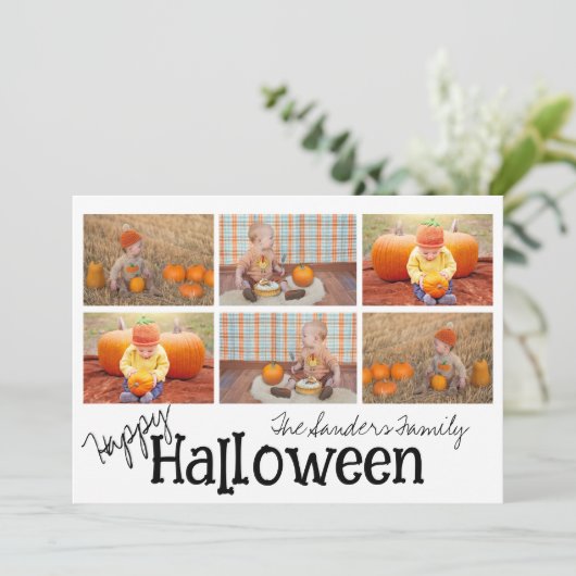 Pumpkin Patch Whimsy Feiertagskarte (Stehend Vorderseite)