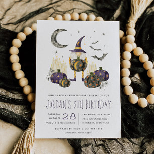 Pumpkin Patch Wizard Halloween Geburtstagsparty Einladung