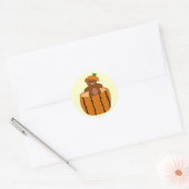 Pumpkin-Patchbär Runder Aufkleber (Umschlag)