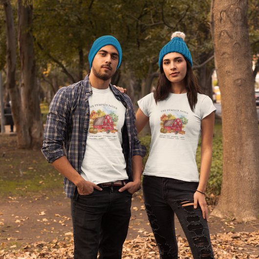 Pumpkin Patchfamilie Rustikaler Stallfall T-Shirt