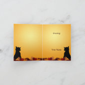 Pumpkin Patchkatzen Vielen Dank Dankeskarte (Innenseite)