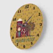 Pumpkin-Patchklemme Große Wanduhr (Winkel)