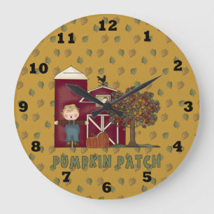 Pumpkin-Patchklemme Große Wanduhr