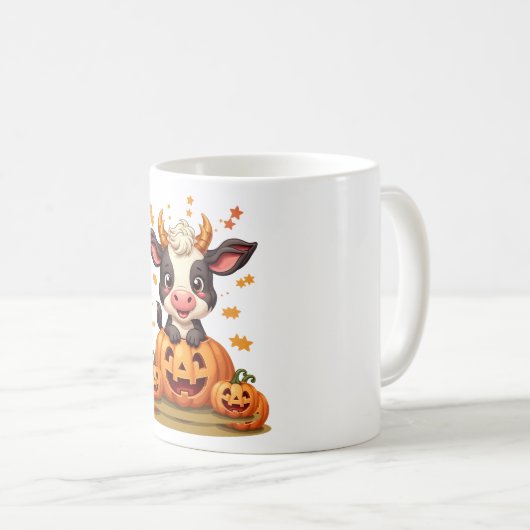 Pumpkin-Patchkuh Kaffeetasse (VorderseiteRechts)