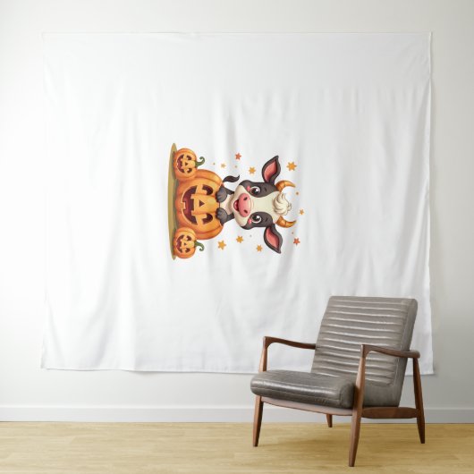 Pumpkin-Patchkuh Wandteppich (Beispiel (Horizontal))