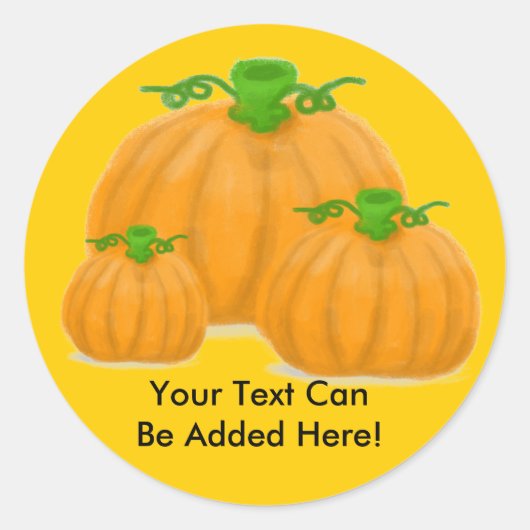 Pumpkin-Patchsticker / Decal / Label Runder Aufkleber (Vorderseite)