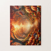 Pumpkin Path Autumn Forest Puzzle (Vertikal)