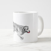 Pumpkin Path Pup with Red Ball Jumbo-Tasse (Vorderseite Rechts)