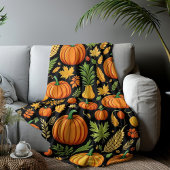 Pumpkin Pattern Ernte Tag Herbst Fleecedecke