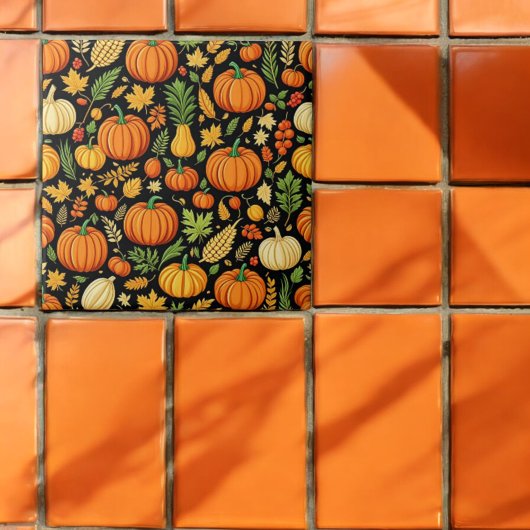 Pumpkin Pattern Ernte Tag Herbst Fliese