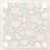 Pumpkin Pattern Ernte Tag Herbst Glasuntersetzer (Rückseite)